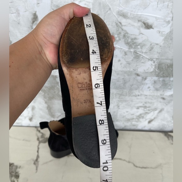 CHLOE Lauren Scalloped Suede Ankle Boot 37.1/2 - Picture 11 of 11